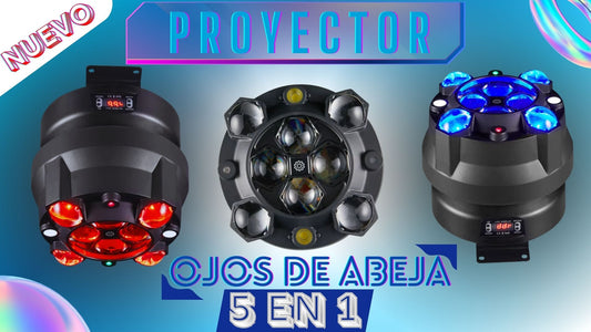 PROYECTOR OJOS DE ABEJA 5 EN 1